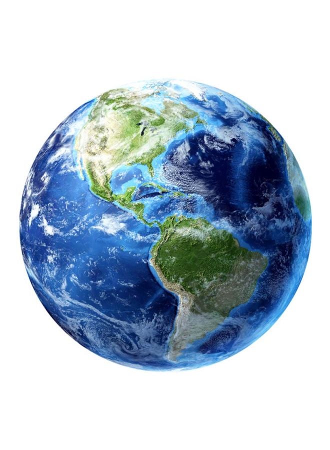 Waterproof Earth Printed Floor Sticker Blue/Green/White 50cm - Image 1