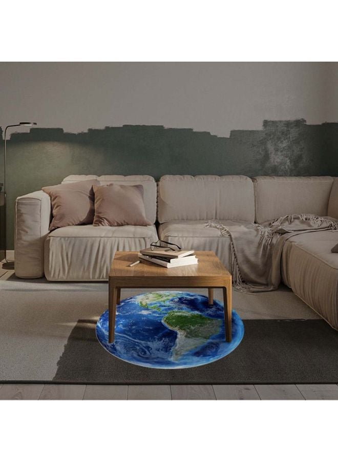 Waterproof Earth Printed Floor Sticker Blue/Green/White 50cm - Image 3
