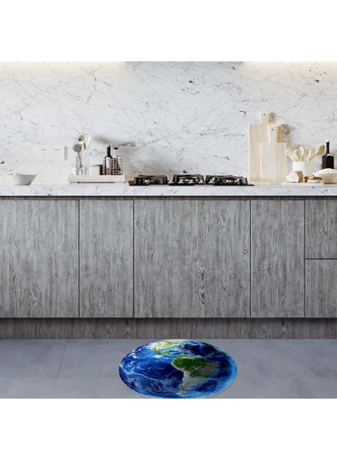 Waterproof Earth Printed Floor Sticker Blue/Green/White 50cm - Image 4