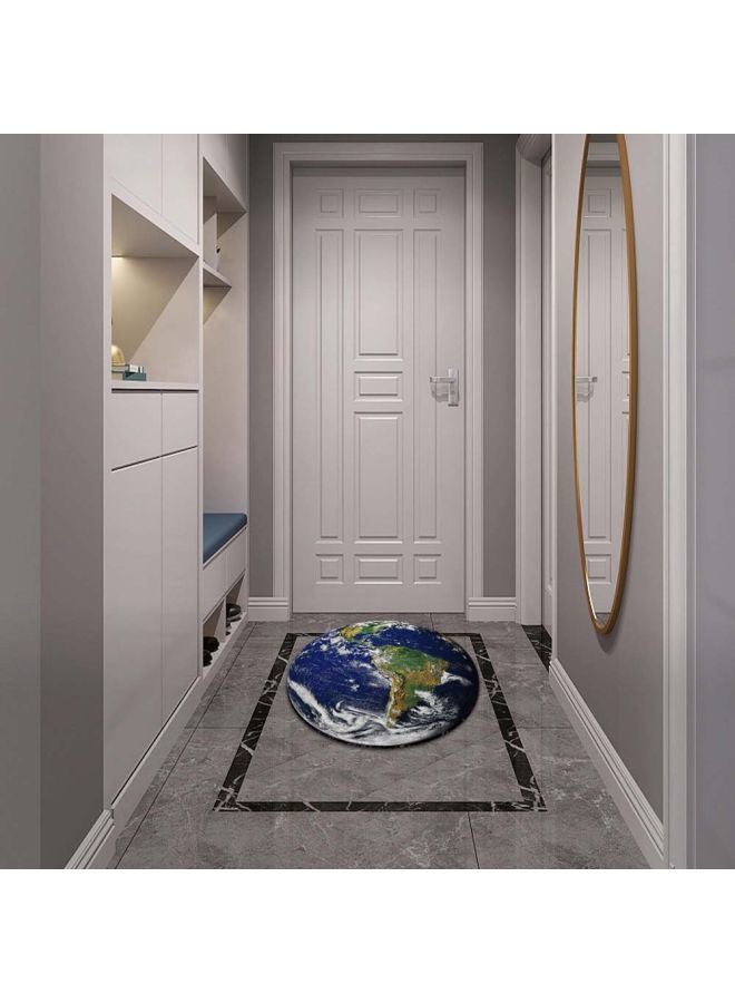 Waterproof Earth Printed Floor Sticker Blue/Green/White 50cm - Image 3
