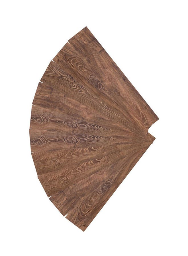 Generic - 10-Piece Wood Grain Printed Decorative Floor Sticker Set Brown 50x10centimeter - Image 1