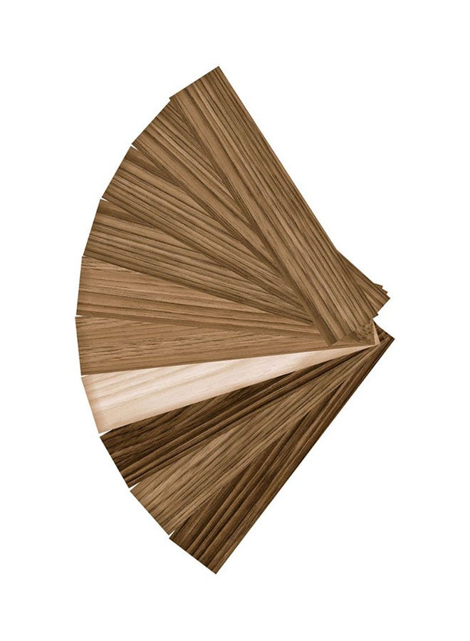 10-Piece Wood Grain Printed Decorative Floor Sticker Set Brown/Beige 50x10centimeter - Image 1