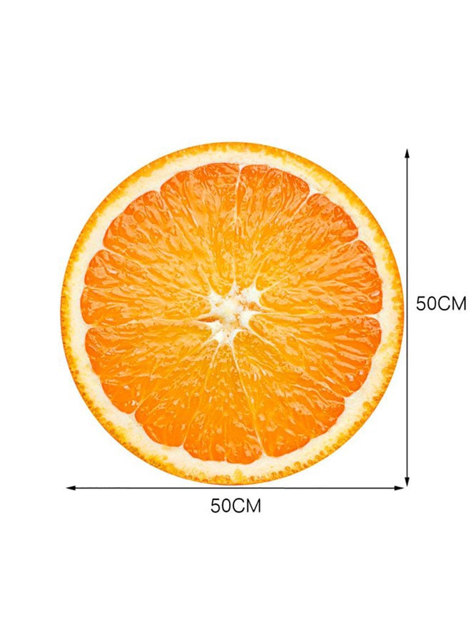 Orange Fruit Themed Floor Sticker Orange/White 50x50cm - Image 3