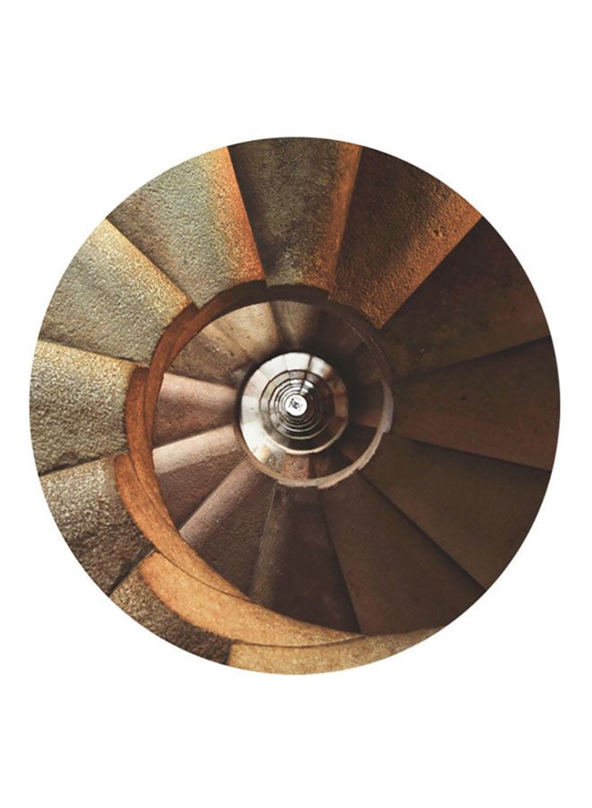 ملصق أرضي بطبعة لسلالِم بني/بيج/أبيض 50x50سم - Image 1