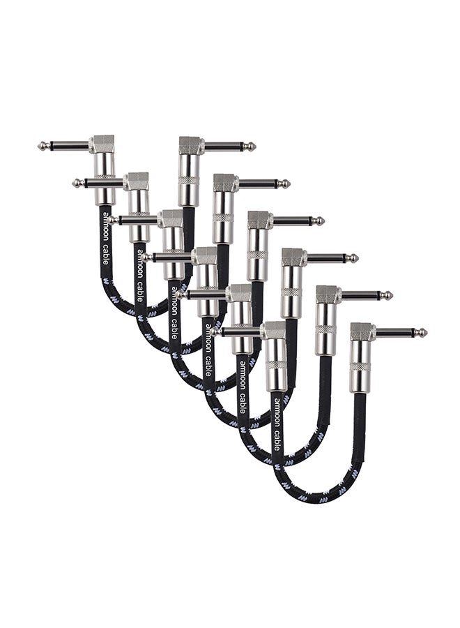 ammoon Pack Of 6 Guitar Effect Pedal Instrument Patch Cable - Image 1