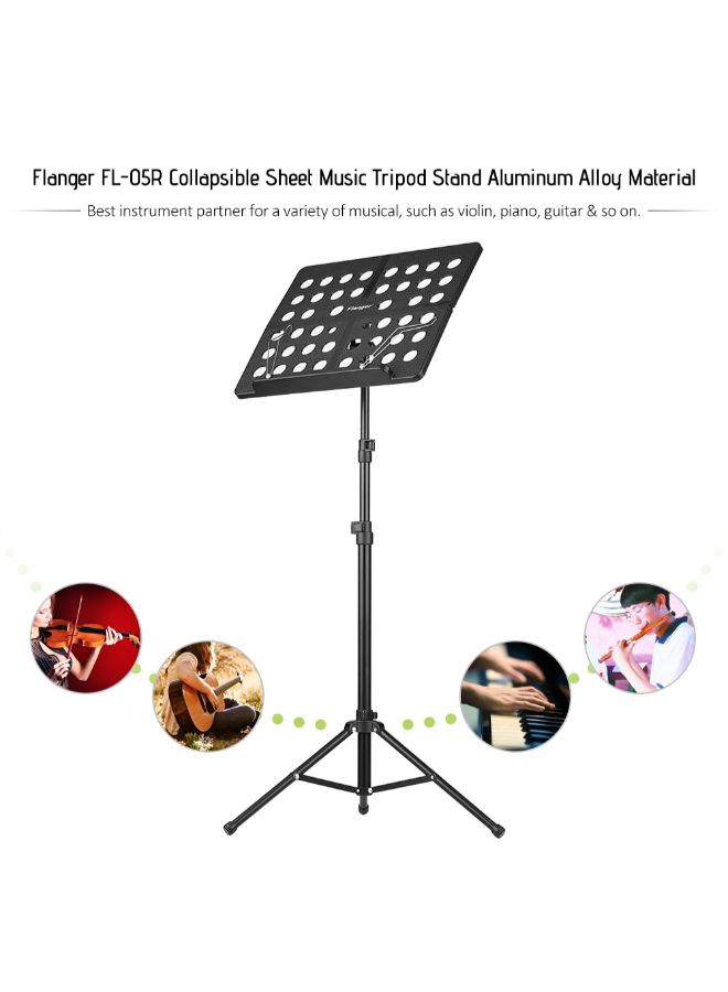 Flanger FL-05R Aluminum Alloy Collapsible Tripod Stand Set - Image 2