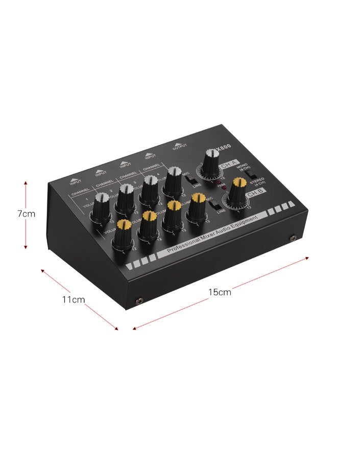 Generic - 8-Channels Mono Stereo Audio Sound Line Mixer With Power Adapter - Image 1