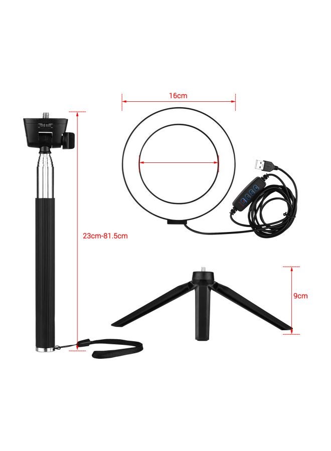 مصباح حلقي صغير للتصوير بإضاءة LED أبيض - Image 2