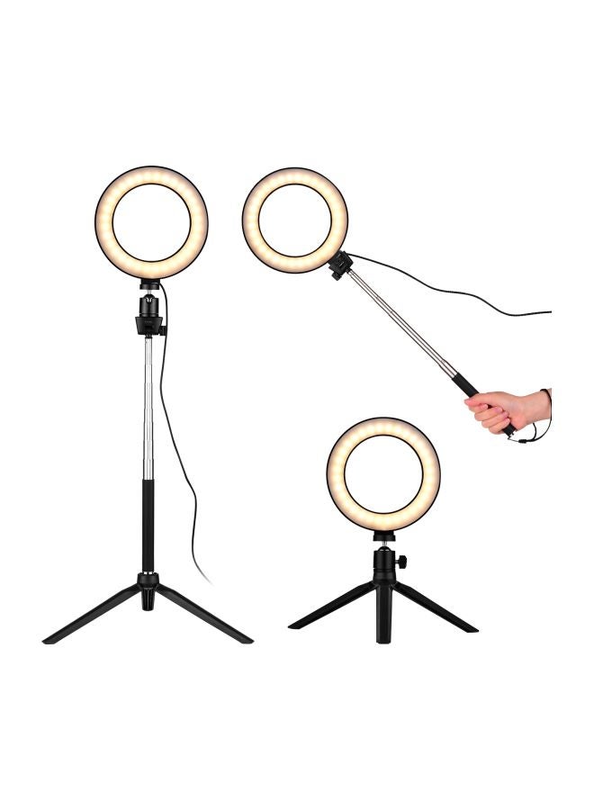 مصباح حلقي صغير للتصوير بإضاءة LED أبيض - Image 5