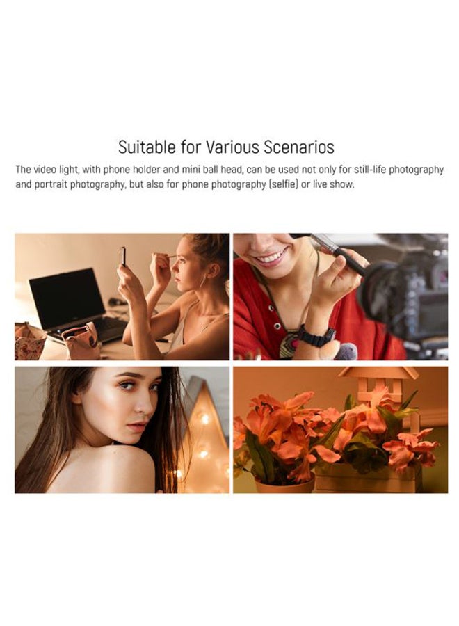 أندوير مصباح LED للتصوير على شكل حلقي أسود / شفاف - Image 3