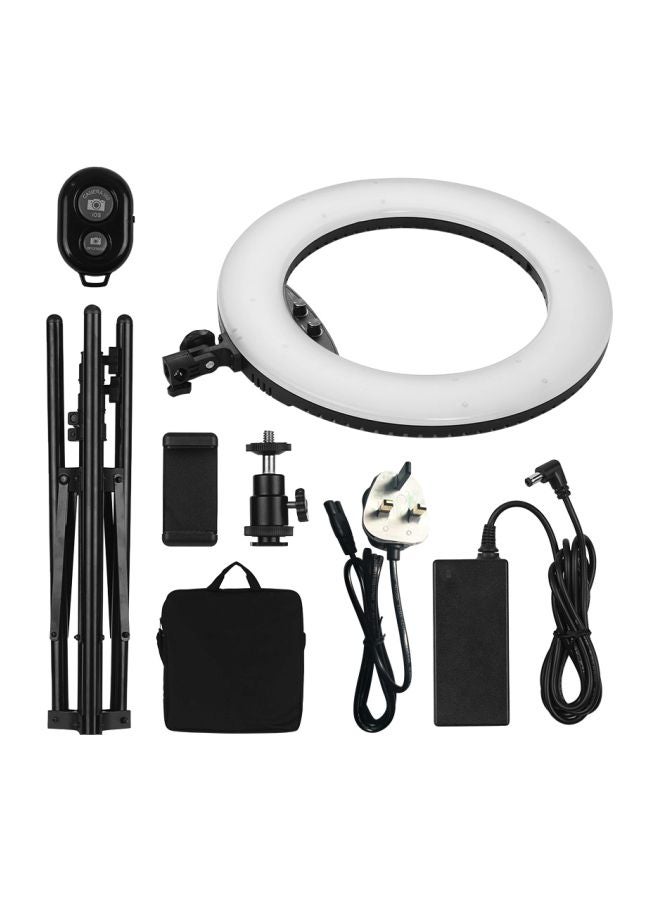 7-Piece Dimmable SMD LED Ring Light Kit Black/White - Image 1
