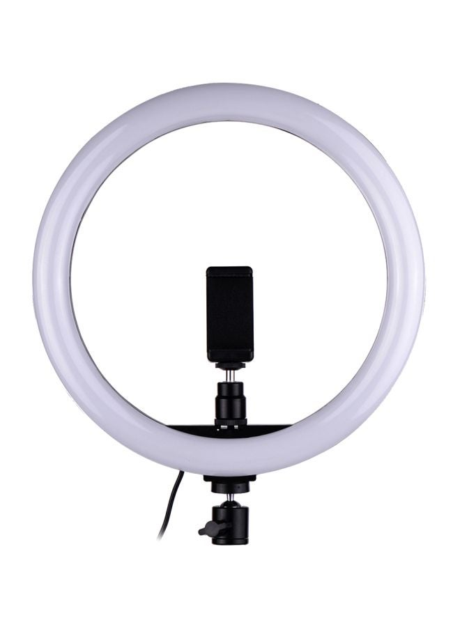 LED Ring Light With Smartphone Holder White/Black - Image 1
