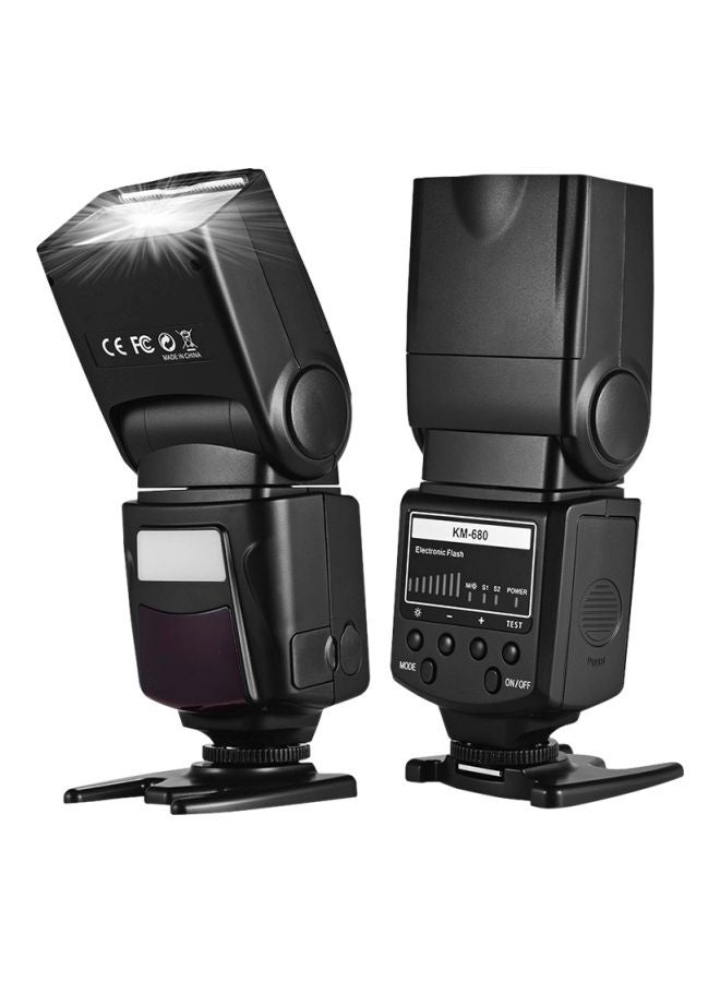 Professional On-Camera Speedlite Flash Light Black  - Image 2