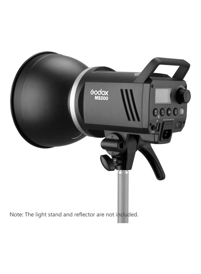 Godox - MS200 Monolight Studio Flash Strobe Black/Silver - Image 1