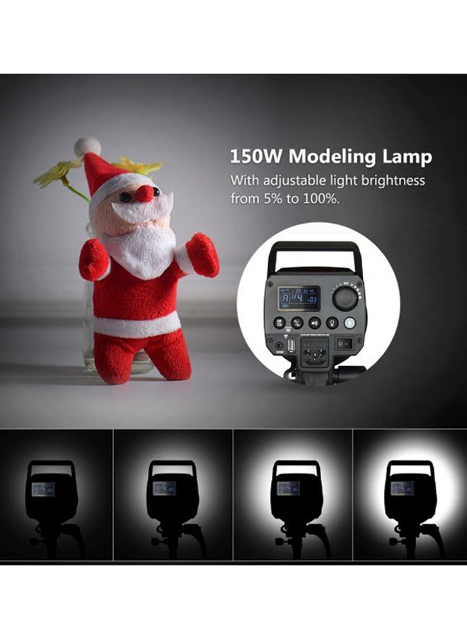 Godox - MS200 Monolight Studio Flash Strobe Black/Silver - Image 1