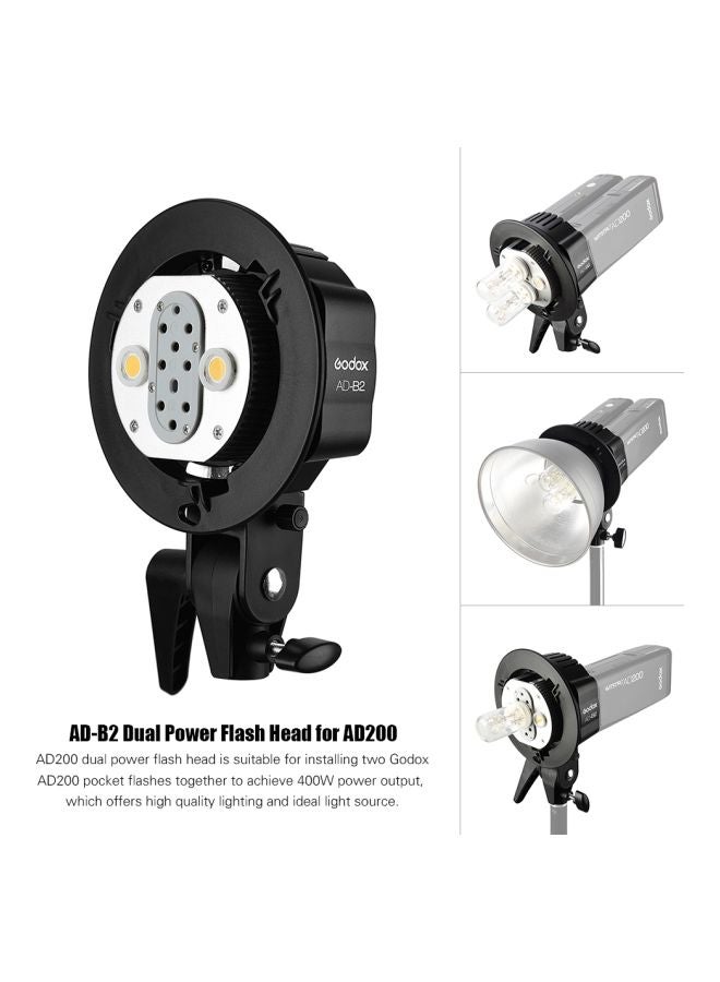 Godox - AD-B2 AD200 Dual Power Flash Head Bowen Mount - Image 1
