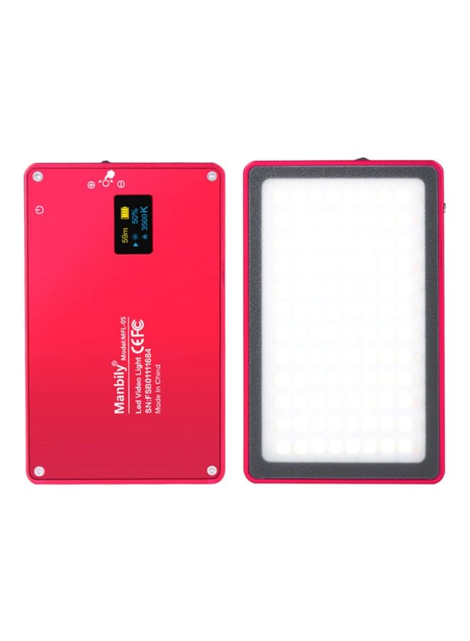 Manbily LED Video Light Red  - Image 1