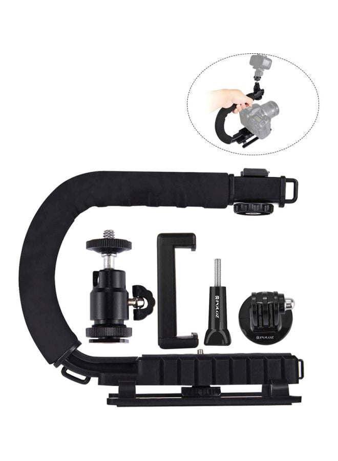 PULUZ U-Shaped Handheld DV Bracket Stabilizer Black  - Image 3