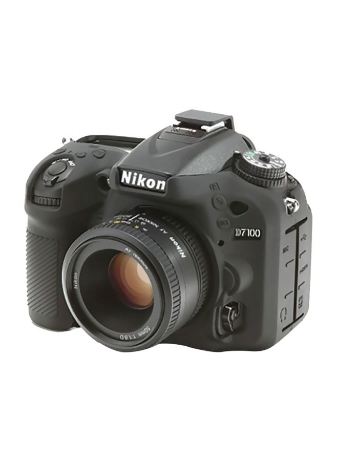إيزي كافر - غطاء حماية واقٍ من السيليكون لهاتف نيكون D7100 أسود - Image 1
