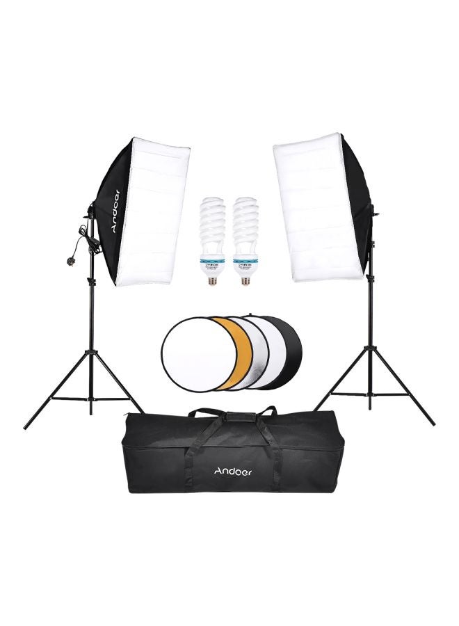 ANDOER Photography Softbox Light Set Black/White  - Image 1