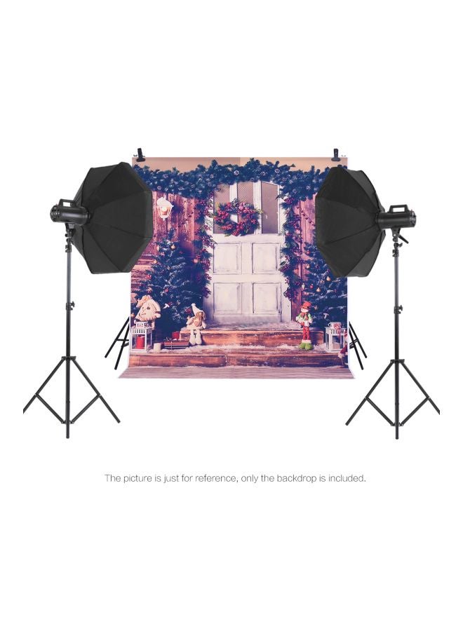 أندوير خلفية تصوير فوتوغرافي بتصميم باب الكريسماس أبيض/وردي/أخضر - Image 3