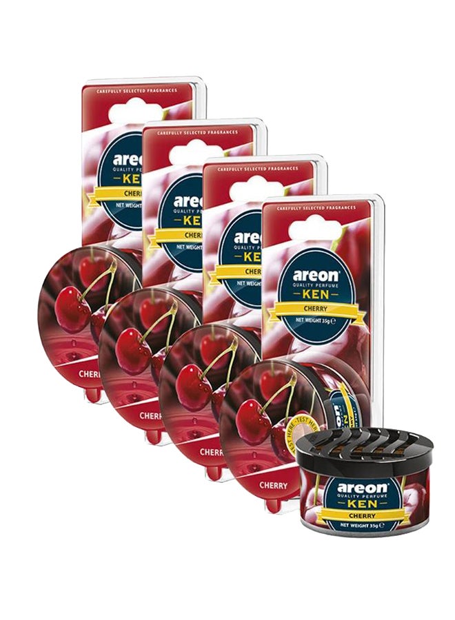 مجموعة معطر هواء للسيارة برائحة الكرز من 4 قطع