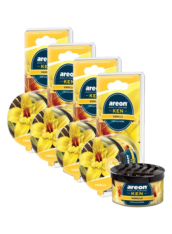 Areon 4-Piece Vanilla Car Air Freshener Set
