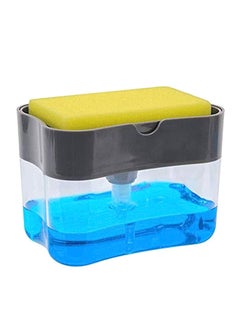 2-in-1 Dishwasher Soap Dispenser With Sponge Multicolor -cm
