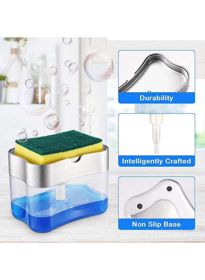 Generic - 2-in-1 Dishwasher Soap Dispenser With Sponge Multicolor -cm - Image 1
