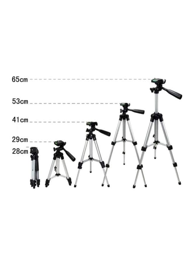 2-Piece Camcorder Tripod Stand And Mobile Holder Set Silver/Black - Image 3