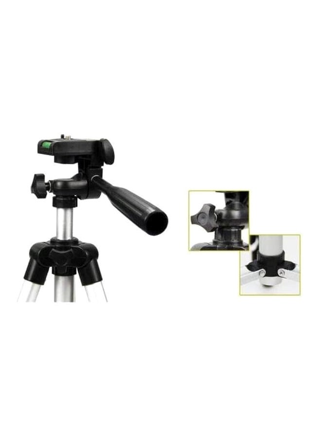 2-Piece Camcorder Tripod Stand And Mobile Holder Set Silver/Black - Image 4