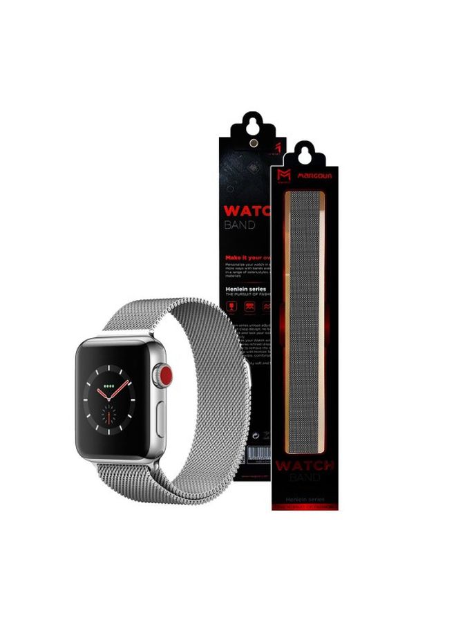 Henlein Series Replacement Band For Apple Watch 42/44 mm Silver