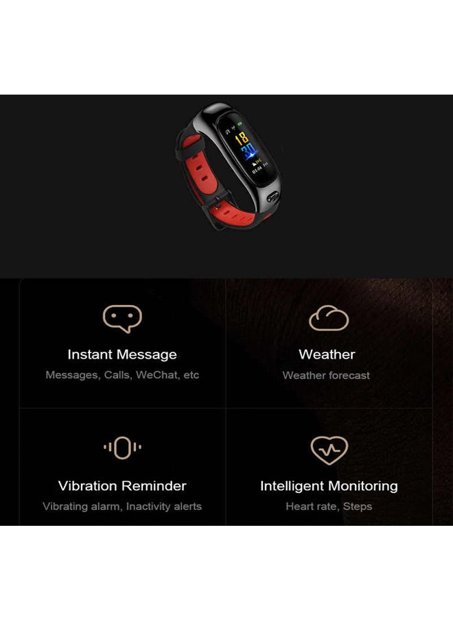 S1 Fitness Tracker With Microphone Black/Pink - Image 2