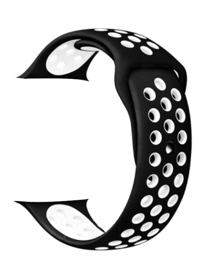 Biki - Replacement Band For Apple Watch 42/44 mm Black/White - Image 1