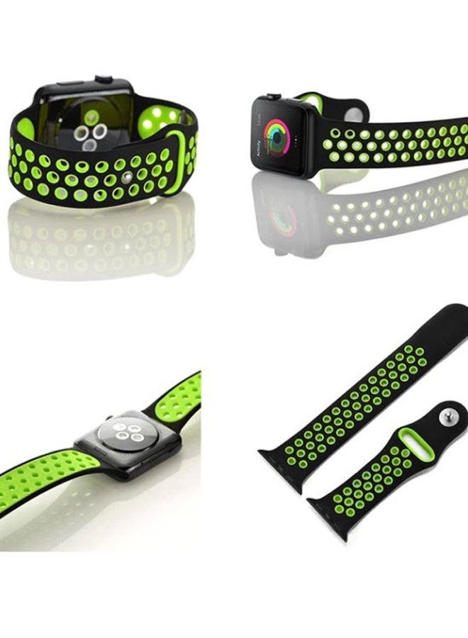 Biki - Replacement Band For Apple Watch 40/42 mm Black/Green - Image 1