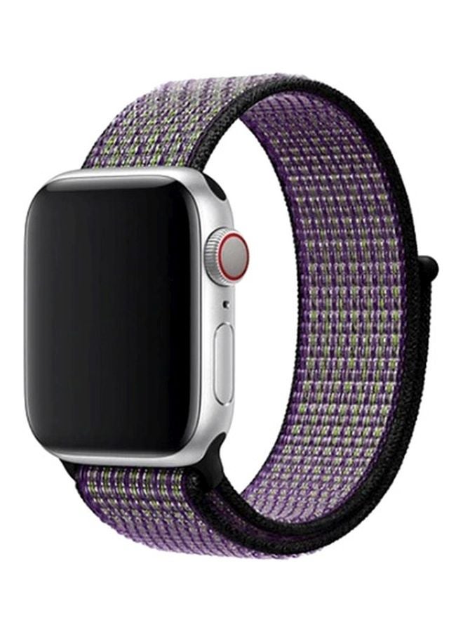 Biki - Replacement Band For Apple Watch 1/2/3/4 40mm/42mm Purple/Black - Image 1