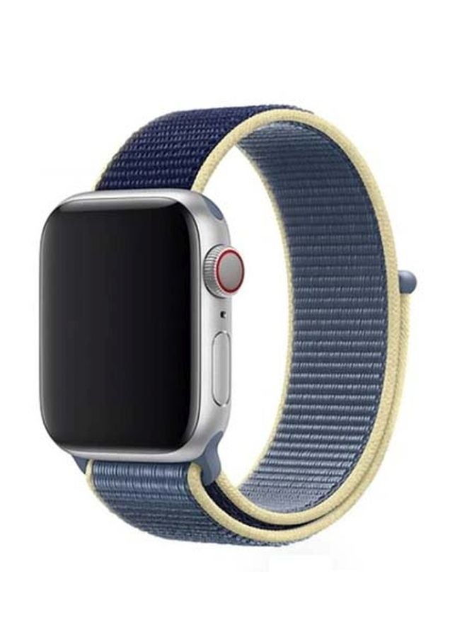 Biki - Replacement Band For Apple Watch Series 1/2/3/4 38/40mm Grey/Yellow - Image 1