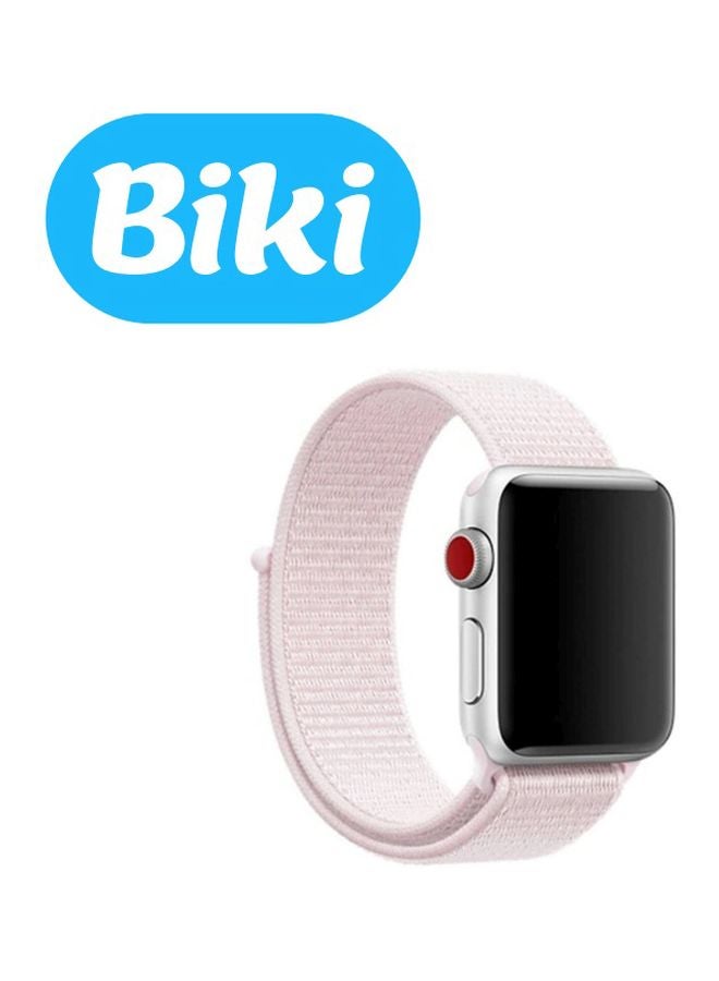 Biki Replacement Smartwatch Band For Apple Watch Series 1/2/3/4 - 42/44mm Pink  - Image 2