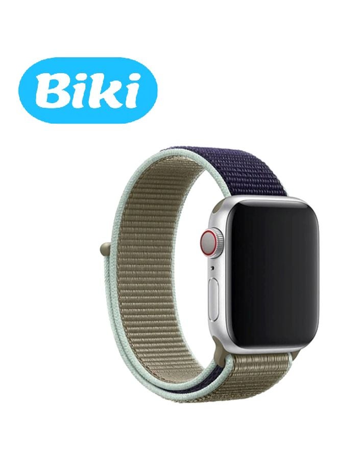 Biki Replacement Smartwatch Band For Apple Watch 1/2/3/4 - 40/42mm Blue/Green - Image 2