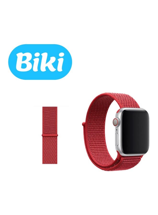Biki - Replacement Band For Apple Watch 1/2/3/4 38/40mm Red - Image 1