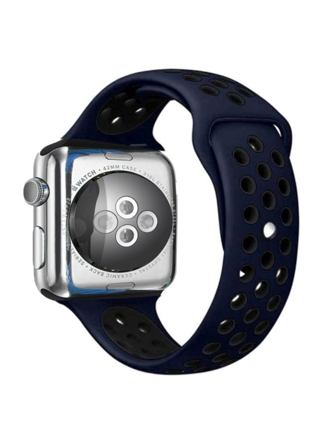 Biki - Replacement Band For Apple Watch  42/44mm Blue/Black - Image 1