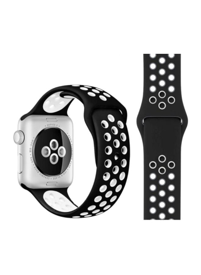 Biki - Replacement Band For Apple Watch  38/40mm Black/White - Image 1