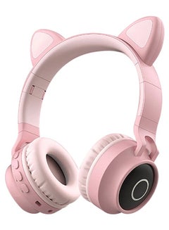 Bluetooth Wireless Cat Ears Headphones Pink/Black