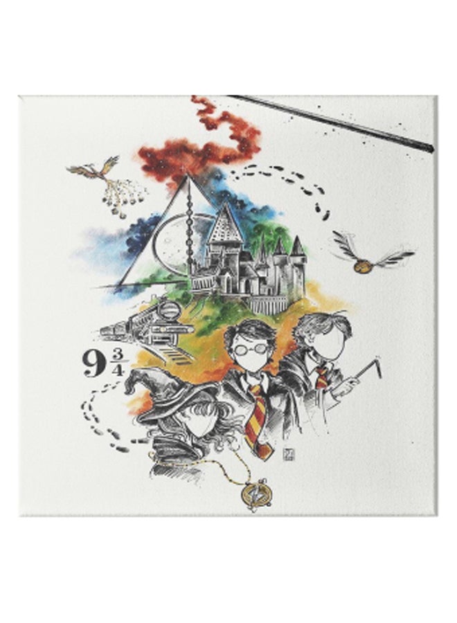 Animation Hidden Frame Canvas Wall Painting Multicolour 50 x 50cm - Image 1