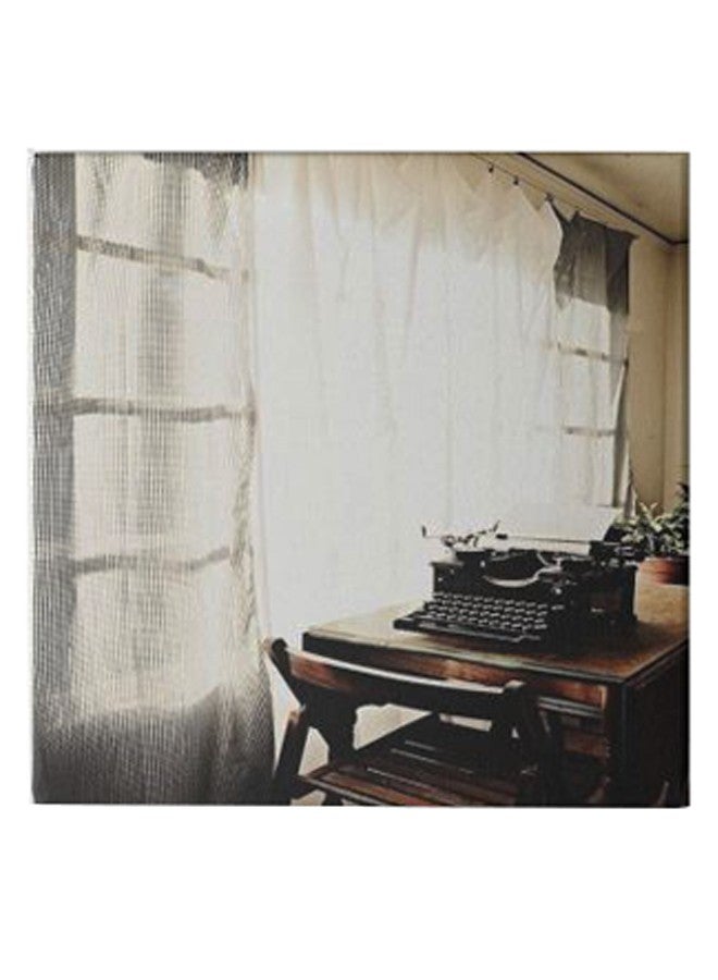 Writing Machine Hidden Frame Canvas Wall Painting Multicolour 50 x 50cm  - Image 1