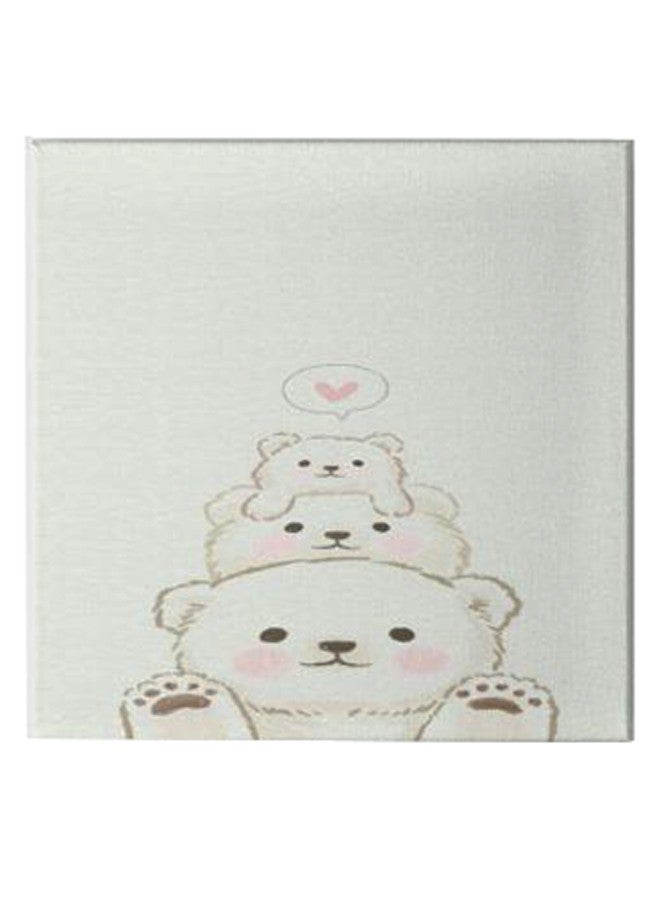 Animation Hidden Frame Canvas Wall Painting Beige/White 50 x 50cm - Image 1