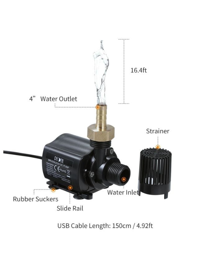 Ultra Quiet Brushless Water Pump Set Multicolour 9.5 x 5.2 x 7cm - Image 3