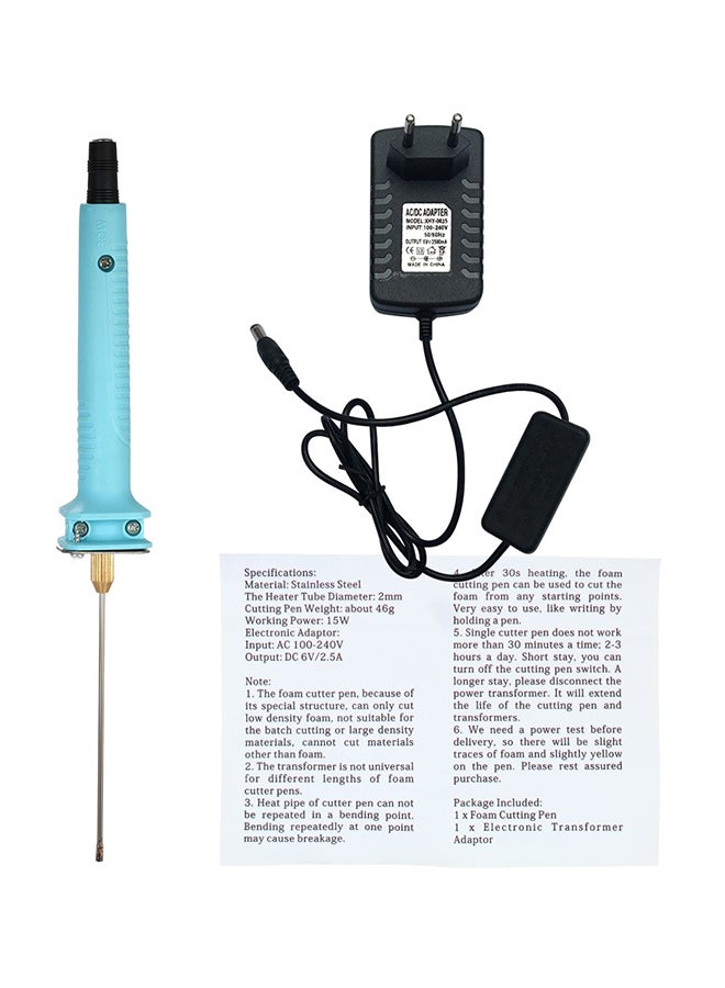 DIY Handheld Electronic Hot Foam Cutter Blue/Black 3 x 3 x 25cm - Image 1