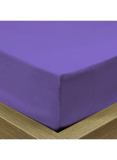 Cotton home Flat Bed Sheet Fabric Purple 240x260cm  - Image 2