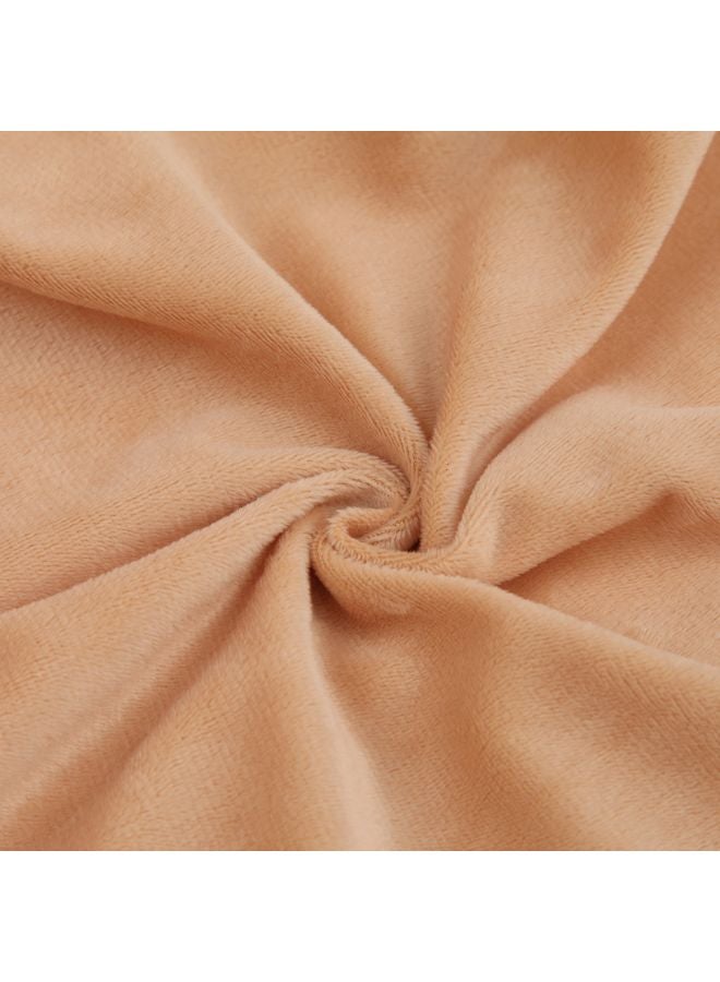 غطاء رقيق للزينة مصنوعة من الفرو الصناعي مختلط بيج 63x79بوصة - Image 4